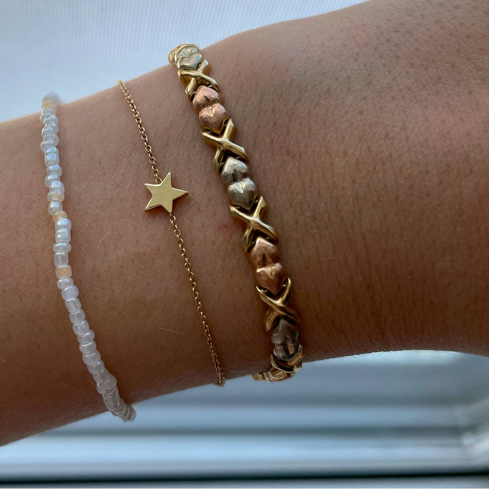 14k Italian Gold Tricolor Bracelet